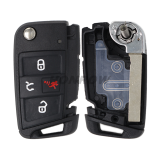 GTL High quality For VW Golf 7 MQB 3/4 button flip remote key blank with HU162T key blade