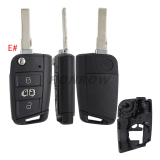 GTL High quality For VW Golf 7 MQB 3/4 button flip remote key blank with HU66 key blade