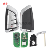 For Original BMW G-Series  Smart Remote Key BDC2 BDC3 ​FCC ID N5F-ID21A Triple Key IC: 3248A-ID21A 433.92MHZ  ID49 NCF795xV Chip Used for Korean market Original PCB+AF key shell