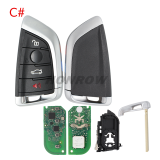 For Original BMW G-Series  Smart Remote Key BDC2 BDC3 ​FCC ID N5F-ID21A Triple Key IC: 3248A-ID21A 433.92MHZ  ID49 NCF795xV Chip Used for Korean market Original PCB+AF key shell