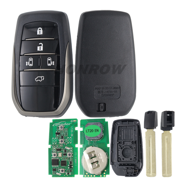 For Toyota Lonsdor 8A P0120 5 button smart key ,support frequency :314.35/315.1Mhz,312.5/314Mhz,433.58/434.42Mhz