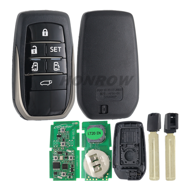 For Toyota Lonsdor 8A P0120 6 button smart key ,support frequency :314.35/315.1Mhz,312.5/314Mhz,433.58/434.42Mhz