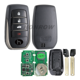 For Toy Keyless Smart Remote 3+1 Button FSK 434.4 MHz Keyless-Go Remote Control Key / Board 61E066-0020 / 8A CHIP / TOY12 /