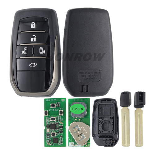 For Toy Previa Alphard 5 Buttons Smart Key with 315.12MHz ID71 Chip ASK  Board No: 5380