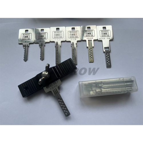 7PCS/set jiggle keys and shaker keys, including a box of tinfoil strips Ox Head Slot SS001，S Slot SS002,kaba,baili slot,Buyang Double Row