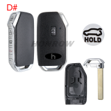 For new Kia 3+1/4+1/5+1 buttons smart remote key shell B# D# with truck hold C# E# with SUV hold