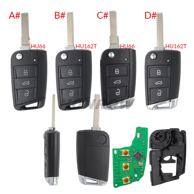 KEYDIY Remote key 3 button  DZ-ZB15-3 SMART KEY It is mainly used for Volkswagen 5c For 46.47.48.49.4A、MQB48 chip types match it to the car after generating it, its function is the same as the original smart key