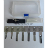 7PCS/set jiggle keys and shaker keys, including a box of tinfoil strips Ox Head Slot SS001，S Slot SS002,kaba,baili slot,Buyang Double Row