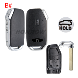 For new Kia 3+1/4+1/5+1 buttons smart remote key shell B# D# with truck hold C# E# with SUV hold