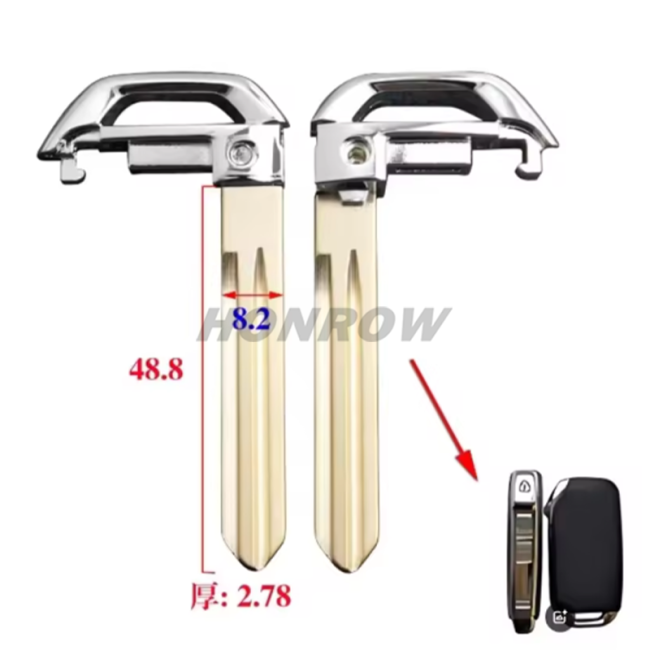 For Kia KX3 Smart insert Emergency car key blade