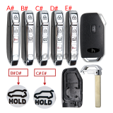 For new Kia 3+1/4+1/5+1 buttons smart remote key shell B# D# with truck hold C# E# with SUV hold