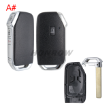 For new Kia 3+1/4+1/5+1 buttons smart remote key shell without logo B# D# with truck hold C# E# with SUV hold