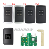 For Renault Clio 5 4 button Smart Key with  433.92MHz FSK NCF29A1MTT / HITAG AES / 4A CHIP
