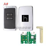 For Renault Clio 5 4 button Smart Key with  433.92MHz FSK NCF29A1MTT / HITAG AES / 4A CHIP