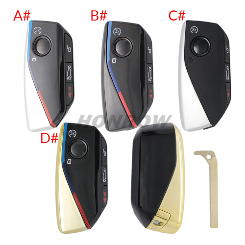 For BMW 4 button FEM BDC CAS4 CAS5 smart key shell with 3x button