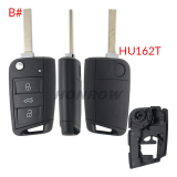 For VW Golf7 3 button remote key shell with HU66 blade/HU162T