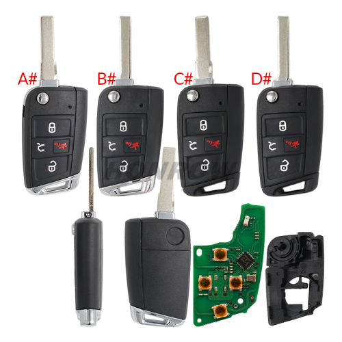 KEYDIY Remote key 4 button DZ-ZB15-3 SMARTKEY It is mainly used for Volkswagen 5c For46.47.48.49.4A、MQB48chip types match it to the car after generating it, its function is the same as the original smart key