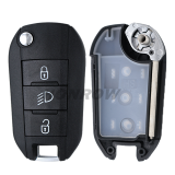 For Peugeot 3 button remote key blank with VA2 blade