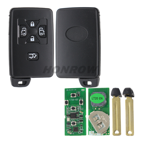 For Toyota 5 button Smart Key with 433.92MHz ASK Board No.:0780  ID71 CHIP: P1=94