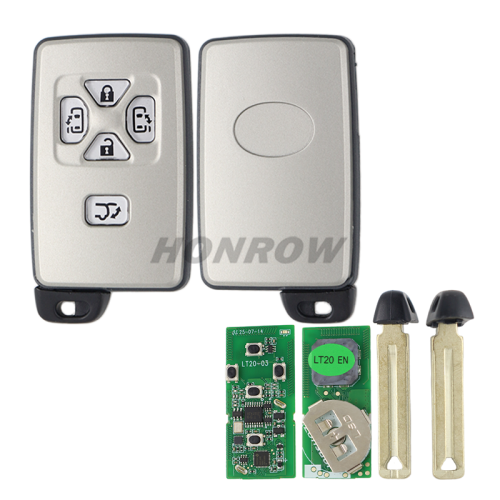 For Toyota 5 button Smart Key with 433MHz ASK Board No 0780 ID71 CHIP: P1=94 P/N: 271451-0780