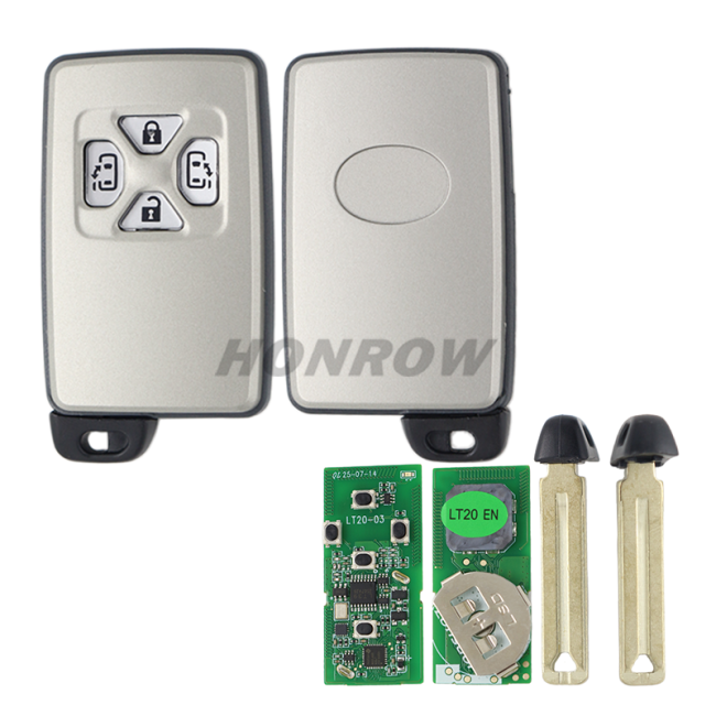 For Toyota 4 button Smart Key with 433.92MHz ASK Board No. 0780  ID71 CHIP: P1=94