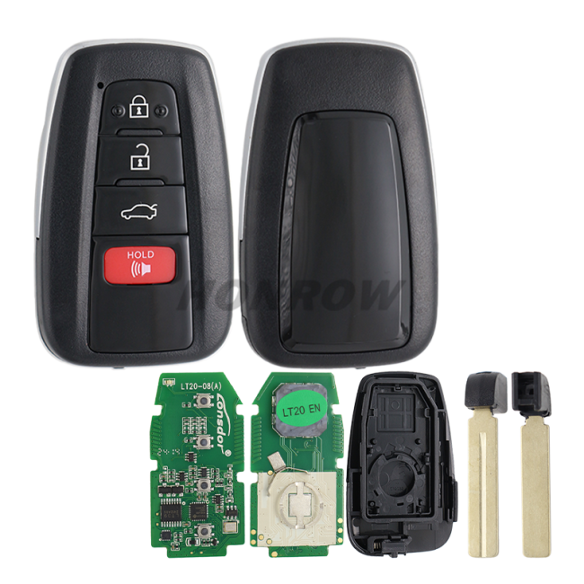 For Toyota 3+1 button RAV4 Avalon Lonsdor FT11-H0410C Smart Keyless Go Remote Key Board with 433.58/434.42MHz 8A P4 :91 00 AA AA         91 00 A9 A9