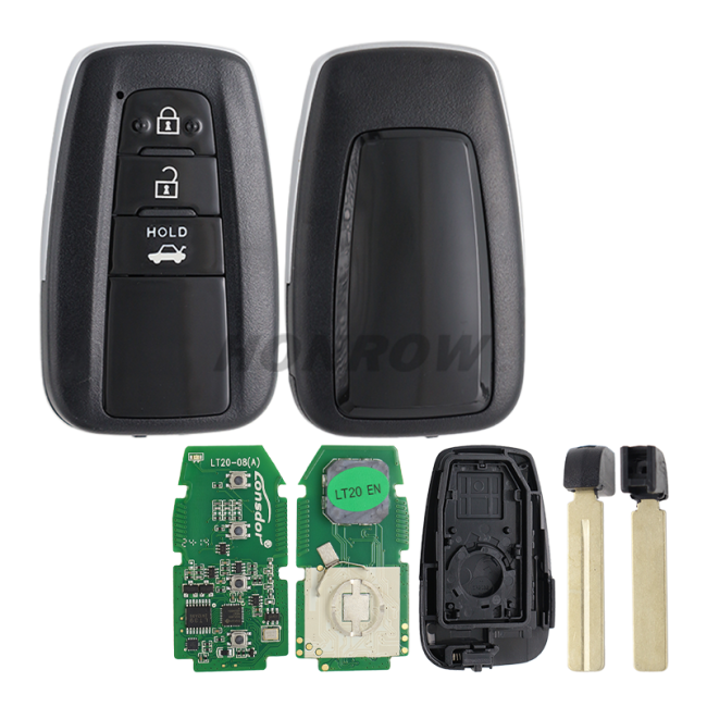 For Toy Camry 3 button DENSO 14FCC Smart Key with 433 /434MHz FSK 0410  CHIP: P1=A9 DENSO 14FCC