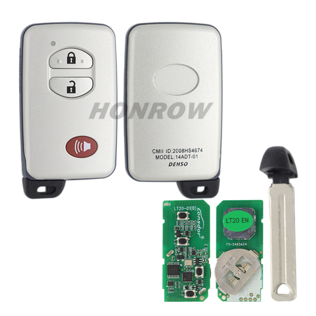For Toy 2+1 button Smart Card 314.3MHz  ID71 chip FSK  0140 Board CHIP: ID71-WD02