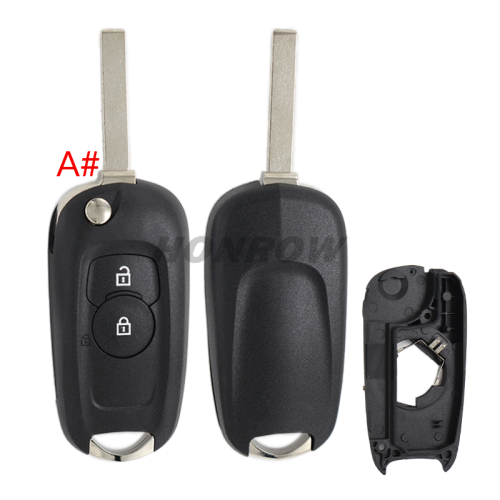 For Opel 2/3 button Flip Folding remote key case
