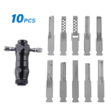 Multifunctional 10pcs Lock Pick Set T-Handle Locksmith Tool Portable Lock Opener for Home Cabinet & Door Locks Lock Decoder Tool