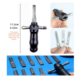 Multifunctional 10pcs Lock Pick Set T-Handle Locksmith Tool Portable Lock Opener for Home Cabinet & Door Locks Lock Decoder Tool