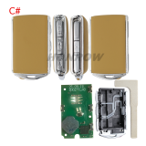 For High quality Leather Volvo Smart Key 3+1 button with 433MHz H Chip  RF430 / 8A / H CHIP FCC ID: YGOHUF8432 IC:4008C-HUF8432 Model:HUF8423