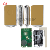 Copy For High quality Leather Volvo Smart Key 3+1 button with 433MHz H Chip  RF430 / 8A / H CHIP FCC ID: YGOHUF8432 IC:4008C-HUF8432 Model:HUF8423