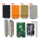 Copy For High quality Leather Volvo Smart Key 3+1 button with 433MHz H Chip  RF430 / 8A / H CHIP FCC ID: YGOHUF8432 IC:4008C-HUF8432 Model:HUF8423