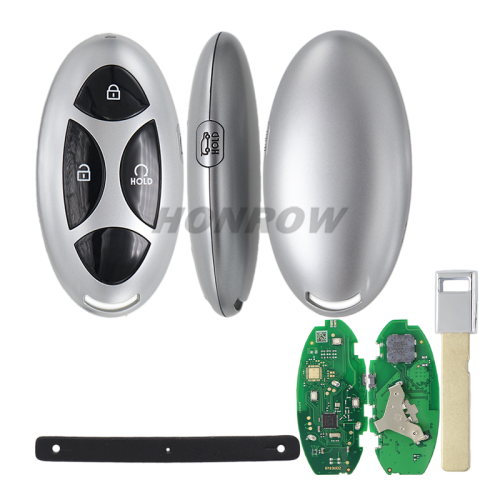 For Hyundai Kona 3+1 smart key with 433MHz  NCF29AxMTT / HITAG AES / 4A CHIP P/N: 95440-BE030      Work On:  2024-2025 Hyundai Kona