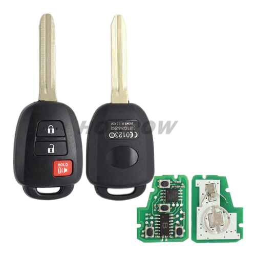 For Toyota 3 button remote key with 314.4Mhz G chip  FCCID :HYQ12BDM