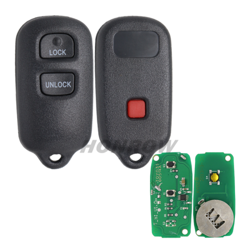 For To 2+1 button remote key with 315mhz  FCC:GQ43VT14T