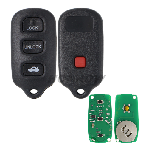 For To 3+1 button remote key with 315mhz  FCC:GQ43VT14T