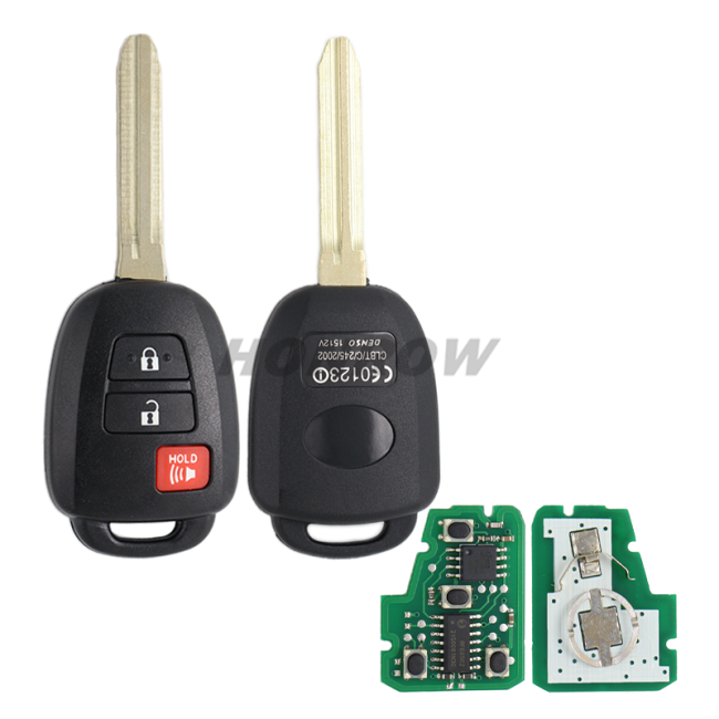 For Toyota 3 button remote key with 433Mhz H chip FCCID:GQ4-52T/HYQ12BDS