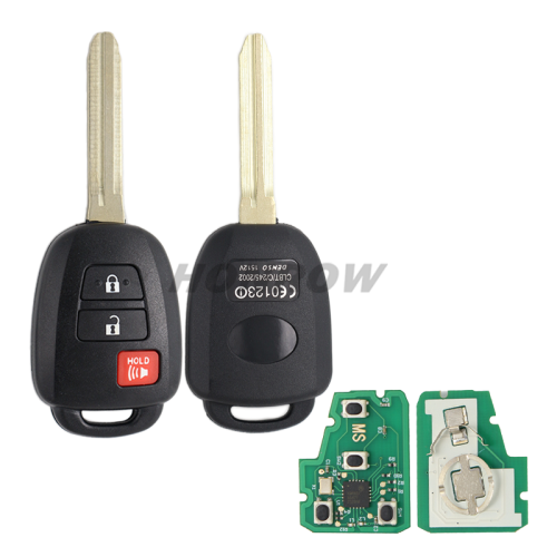 For Toy 3 Button remote key with 314MHz H Chip  FCCID:GQ4-52T