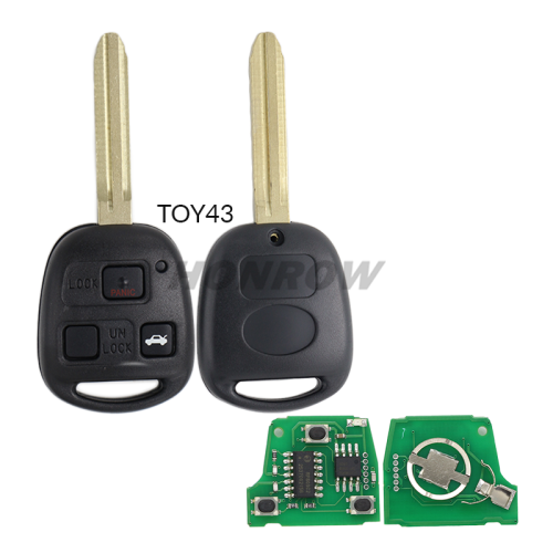 For To 3 button remote key with 4D67 chip with 315mhz use for To land cruiser prado FCCID:48110
