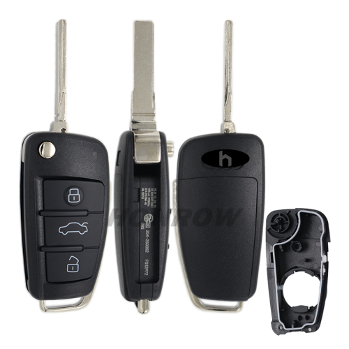 For Audi  3 button remote key blank