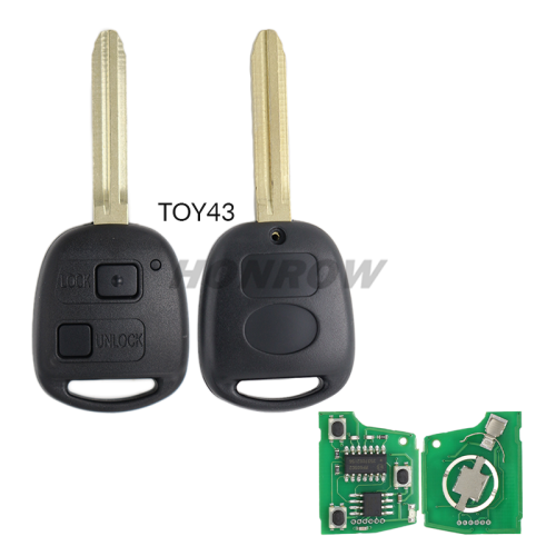 For To 2 button remote key with 4D67 chip with 433mhz use for To land cruiser prado FCCID:50171