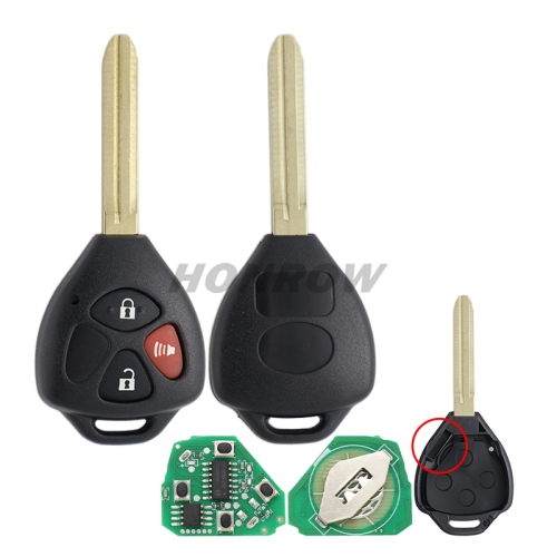 For To corolla 2+1 button remote key with315mhz with 4D67 chip FCC ID: GQ4-29T
