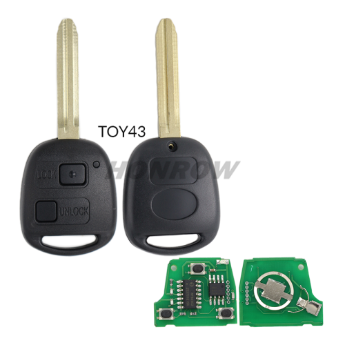 For To 2 button remote key with 4D67 chip with 315mhz use for To land cruiser prado FCCID:48110