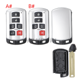For Toy Sienna 6 button remote key blank with blade