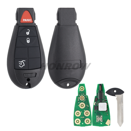 For Chrysler Aftermarket  3+1Button Keyless Go remote key 433mhz PCF7945 chip IYZ-C01C FCCID:68051664AH