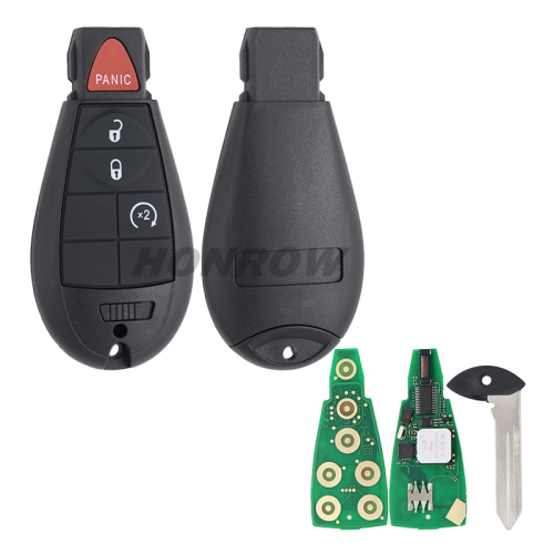 For Chrysler Aftermarket 3+1Button Keyless Go remote key 433mhz  PCF7945 chip IYZ-C01C FCCID:56046736AA