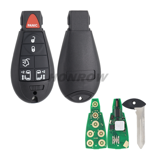 For Chrysler Aftermarket  5+1Button Keyless Go remote key 433mhz  PCF7945 chip IYZ-C01C FCCID: 68070394AJ
