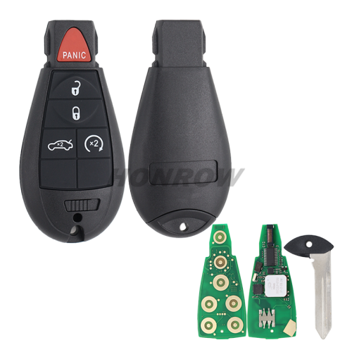 For Chrysler Aftermarket  4+1Button Keyless Go remote key 433mhz  PCF7945 chip IYZ-C01C FCCID: 05026334AC